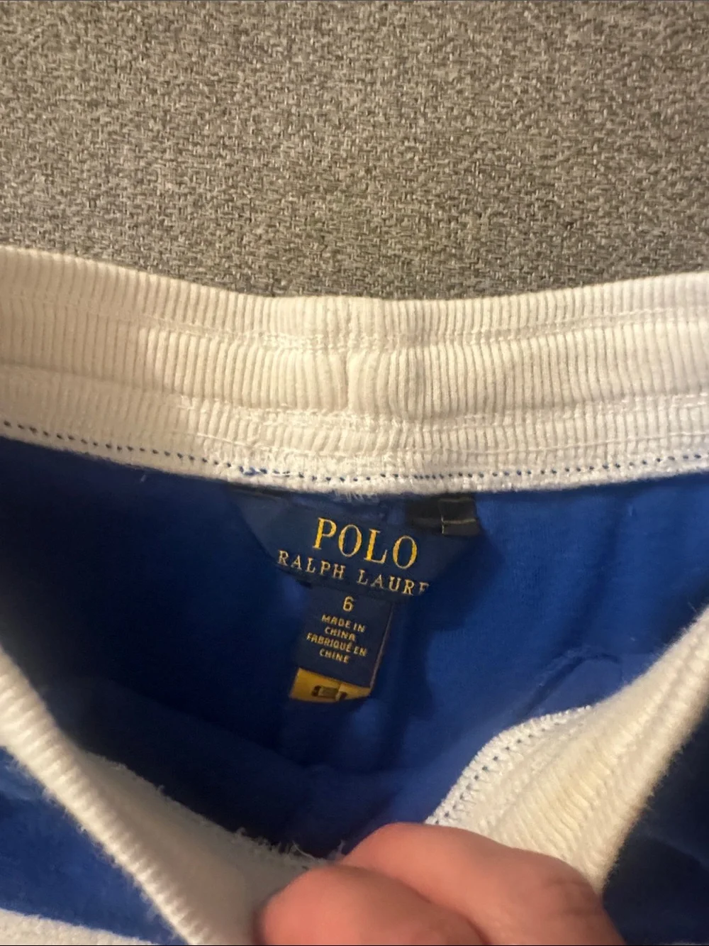 3/$15- Ralph Lauren Polo Colorblock Terry Shorts - Blue & White